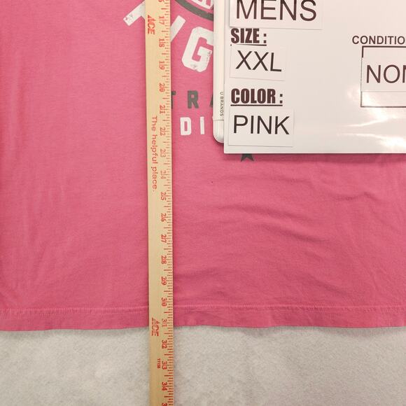 American Fighter Casual Short Sleeve Graphic Crew Neck Shirt Mens Size 2XL Pink - Picture 8 of 9
